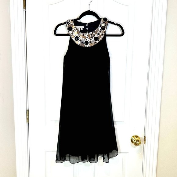 Halter Sequin 100% Silk Swing Cocktail Y2K 90's Dress 4 - Picture 1 of 8